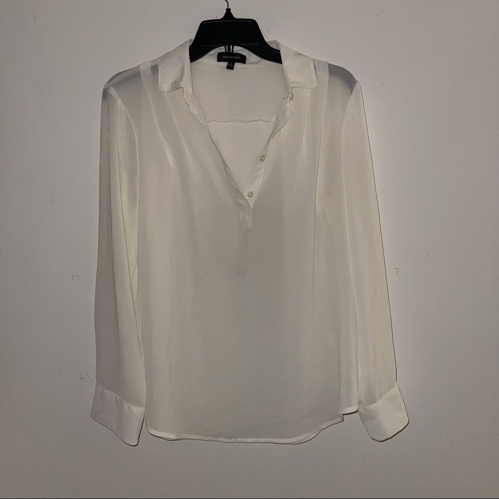 sheer white blouse - NEVER WORN